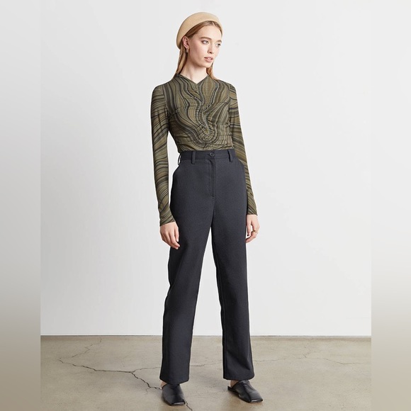 WhoWhatWear LISA High-Waisted Wide Leg Pants in Black Size L New w/Tag $135 - Picture 1 of 8